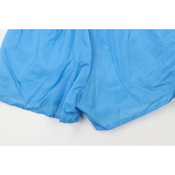 Vintage 80s MacGregor Womens Size Medium Spell Out Nylon Shorts Baggies Blue USA - Picture 8 of 8